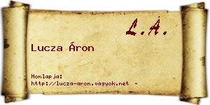 Lucza Áron névjegykártya