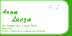 aron lucza business card