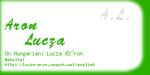 aron lucza business card